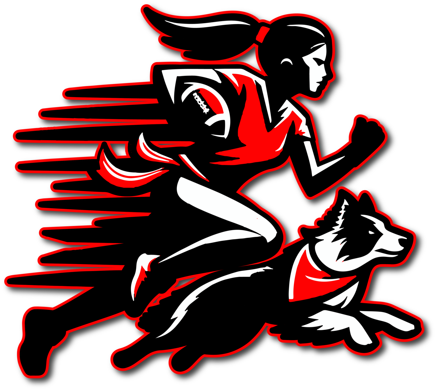 Official Jr. Stockmen runner and dog logo